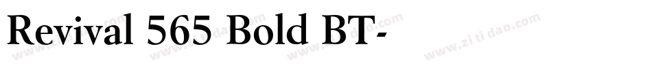 Revival 565 Bold BT字体转换